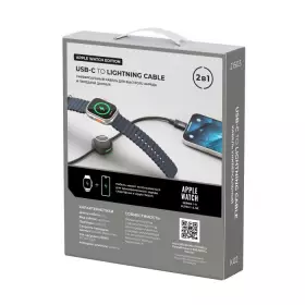 Кабель Breaking K02 USB-C-Lightning, Apple Watch Edition, 30W, 3A, 1м (Черный) 21503
