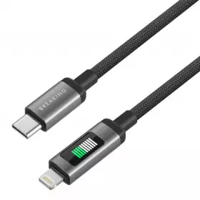 Кабель Breaking K33 USB-C - Lightning, 60W, 3A, LED-дисплей 1м (Черный) 21734