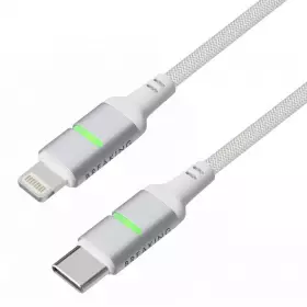 Кабель Breaking K35 USB-C Lightning, 60W, 3A, LED 1м (Белый) 21737