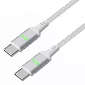 Кабель Breaking K36 USB-C-USB-C , 60W, 3A, LED 1м (Белый) 21739