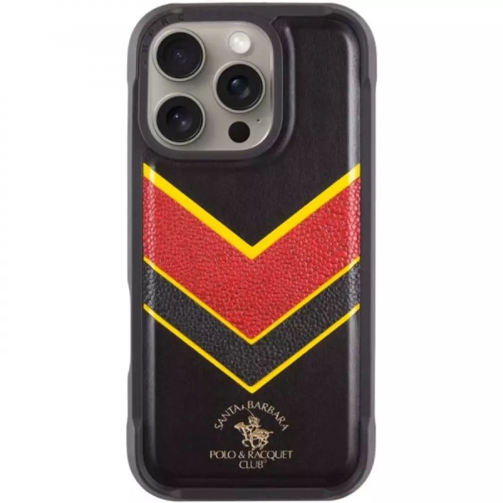 Чехол Santa Barbara Barton iPhone 16 Pro черно-желтый