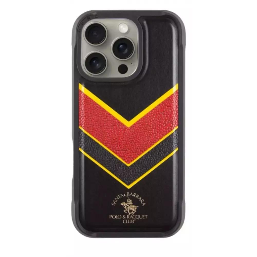Чехол Santa Barbara Barton iPhone 16 Pro черно-красный