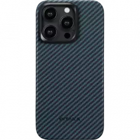 Чехол Pitaka MagEZ Case 4 1500D iPhone 15 Pro Max черно-синий