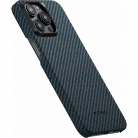 Чехол Pitaka MagEZ Case 4 1500D iPhone 15 Pro Max черно-синий