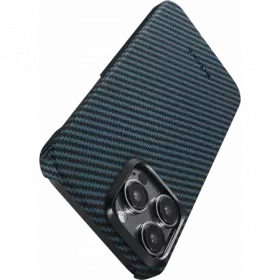 Чехол Pitaka MagEZ Case 4 1500D iPhone 15 Pro Max черно-синий