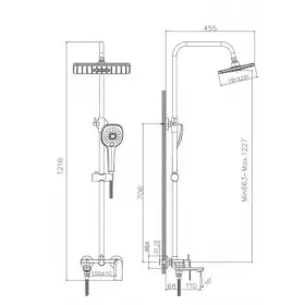 Душевая система Haiba HB24505-4 бронза