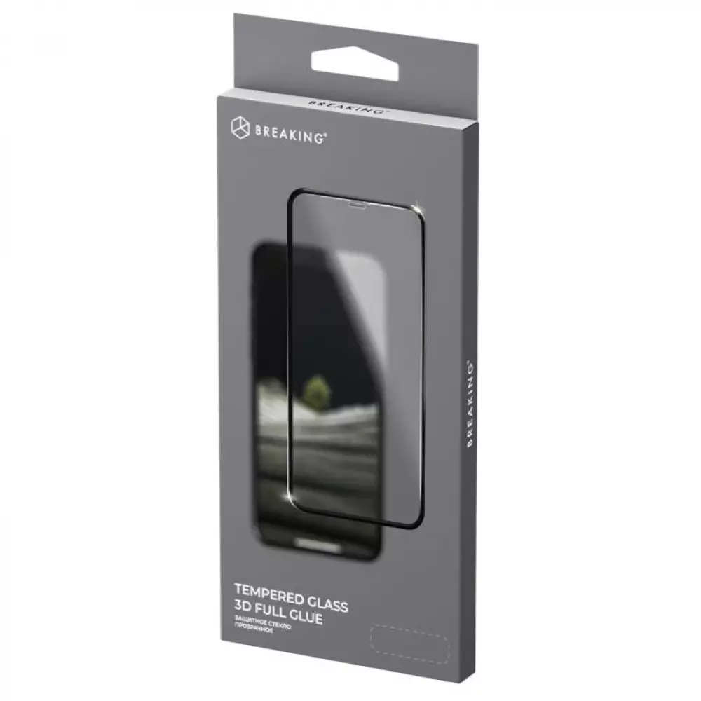 Стекло защитное 3D Breaking Private для iPhone 16 Pro 33317 (черный)