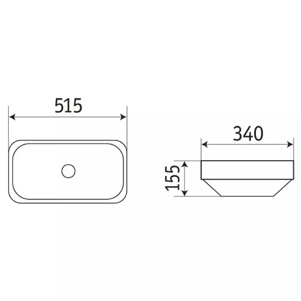 Раковина Hybner E408D 51,5*34