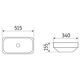Раковина Hybner E408D 51,5*34