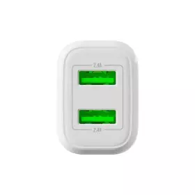 СЗУ Breaking P-02, 2USB-A, 2.4A (Белый) 22102