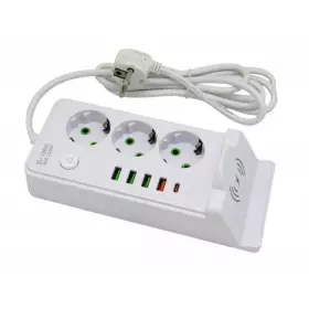 Сетевой фильтр QL-1080U 2м Белый 3гн 4 порта+1Type-C fast charge