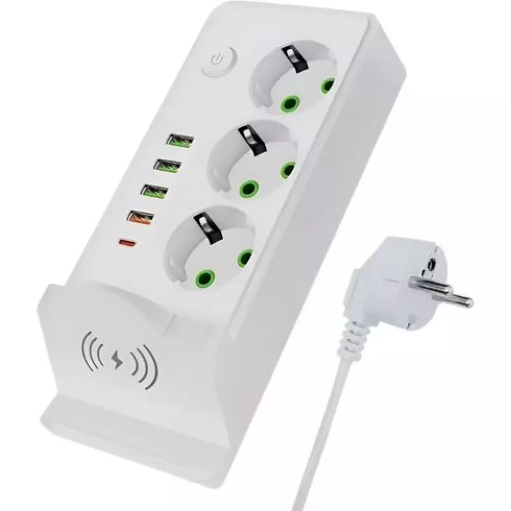 Сетевой фильтр QL-1080U 3м Белый 3гн 4 порта+1Type-C fast charge