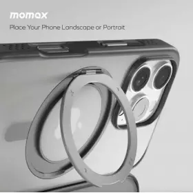 Чехол Momax Roller MagSafe iPhone 16 Pro с кольцом черная