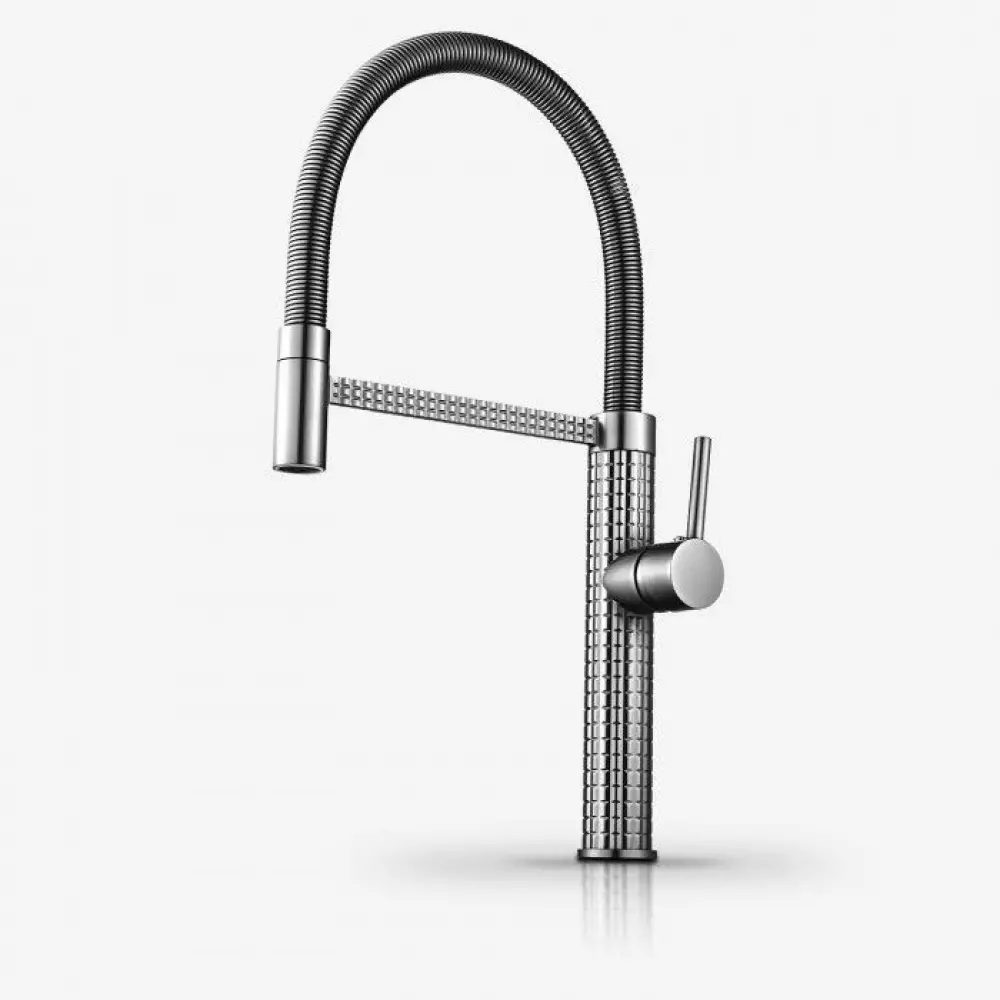 Смеситель для кухни Dikalan D4088-4, высокий излив цвет серый