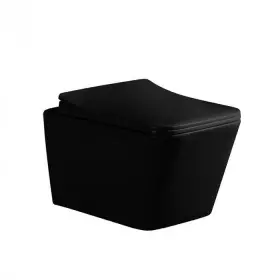 Унитаз подвесной с сиденьем Knois KN102000B, черный 535х360х340