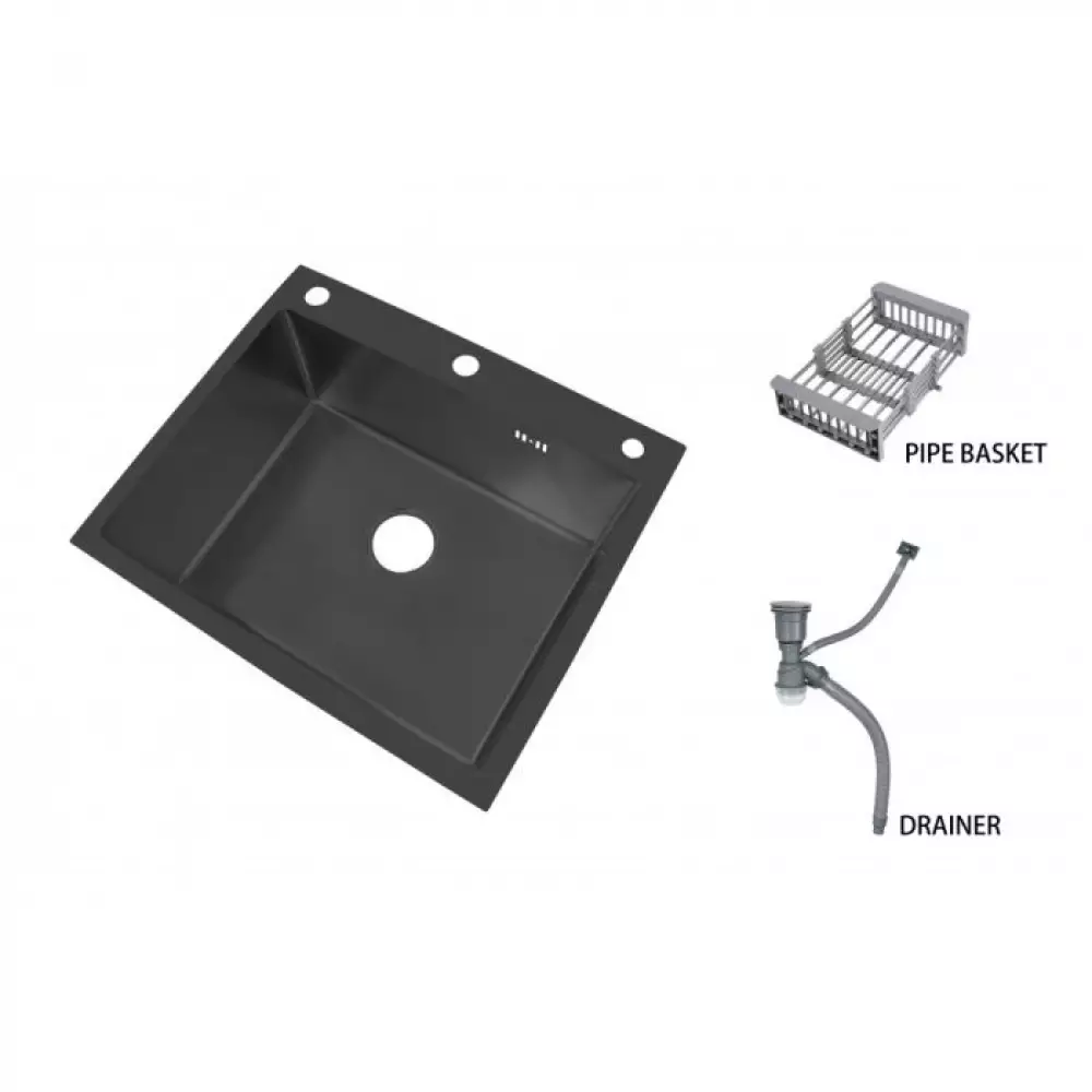 Мойка Dikalan KN705008 SUS-304 700*500, черный
