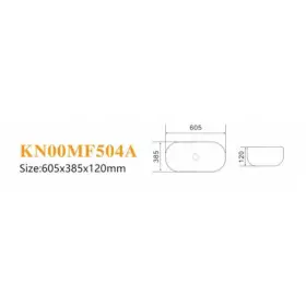 Раковина Dikalan KN00MF504A 605*385*120 овальная, белая