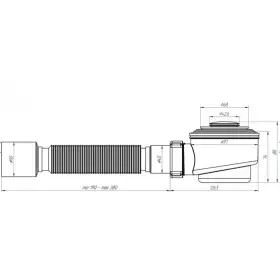 Сифон Ани Пласт E415CL для душевого поддона 1 1/2