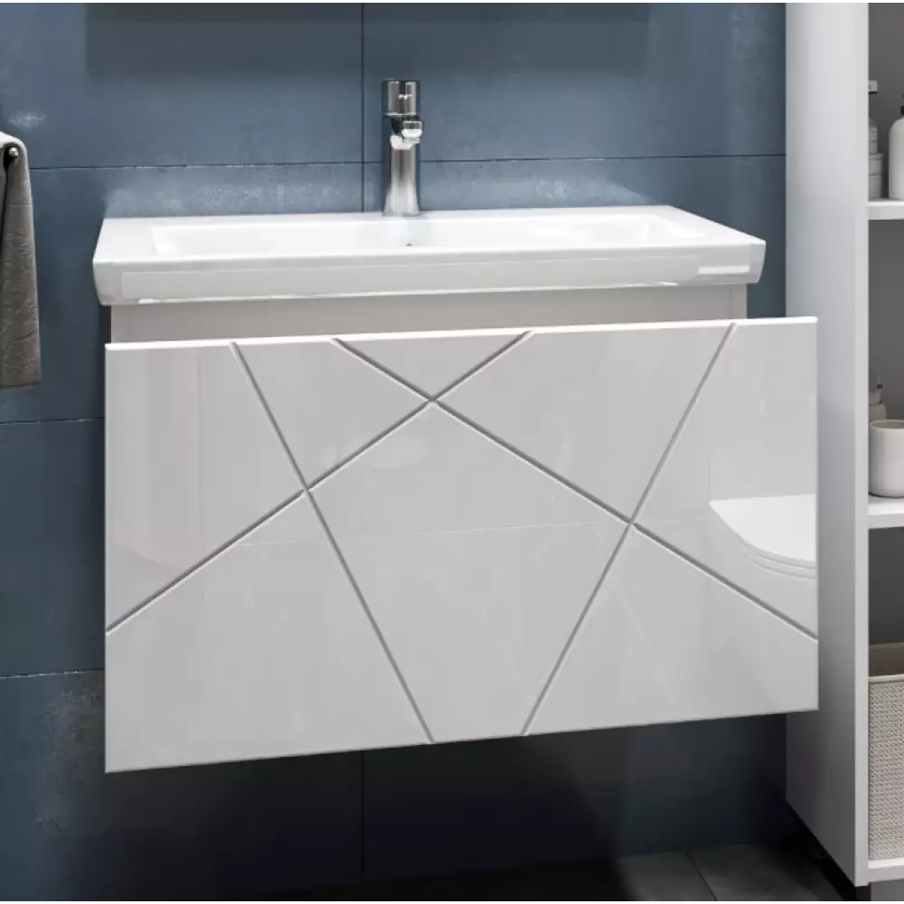 Тумба Vigo Geometry 60 белая под умывальник Como 60