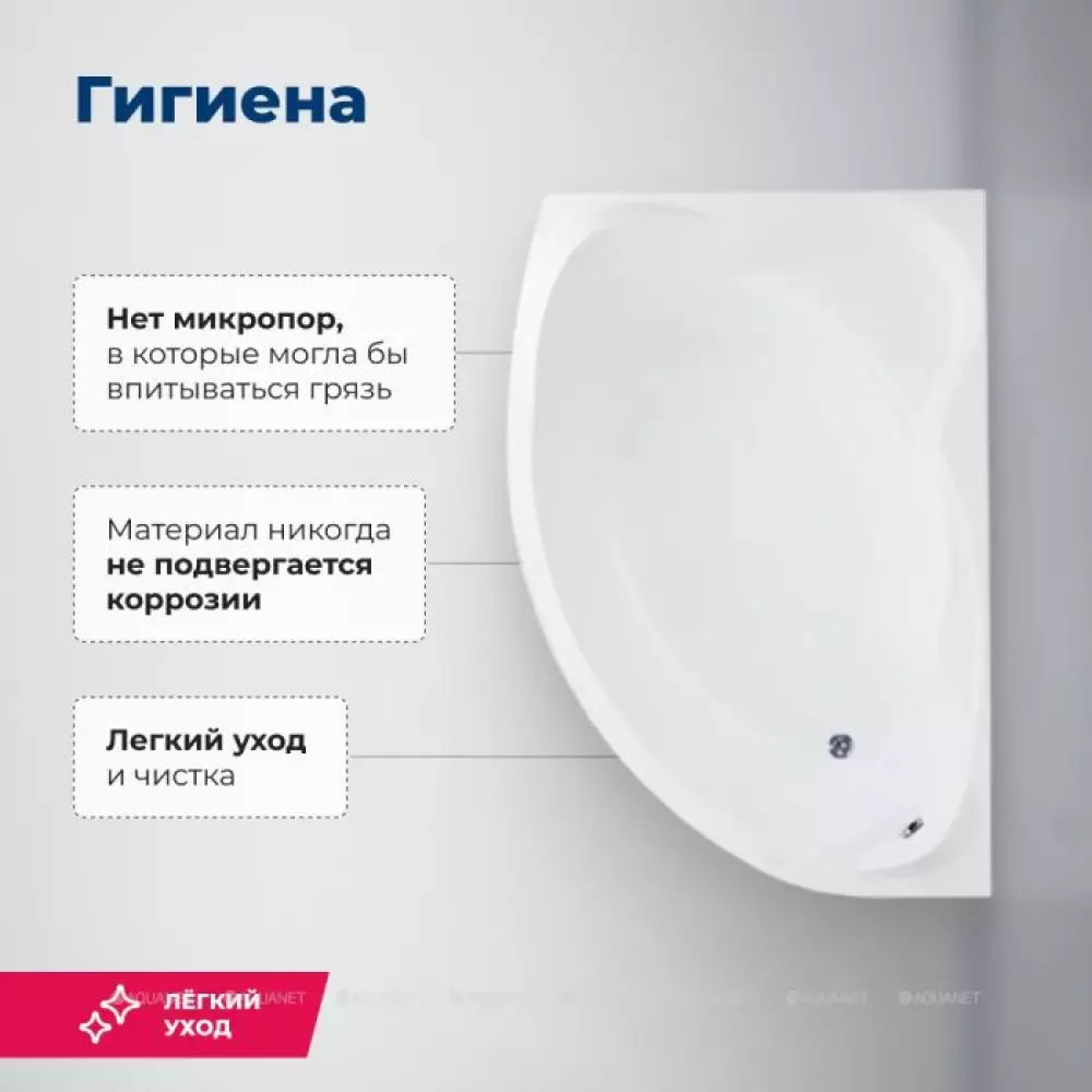 Ванна Aquanet Jamaica L 160*100 с каркасом и панелью 00139547/280520