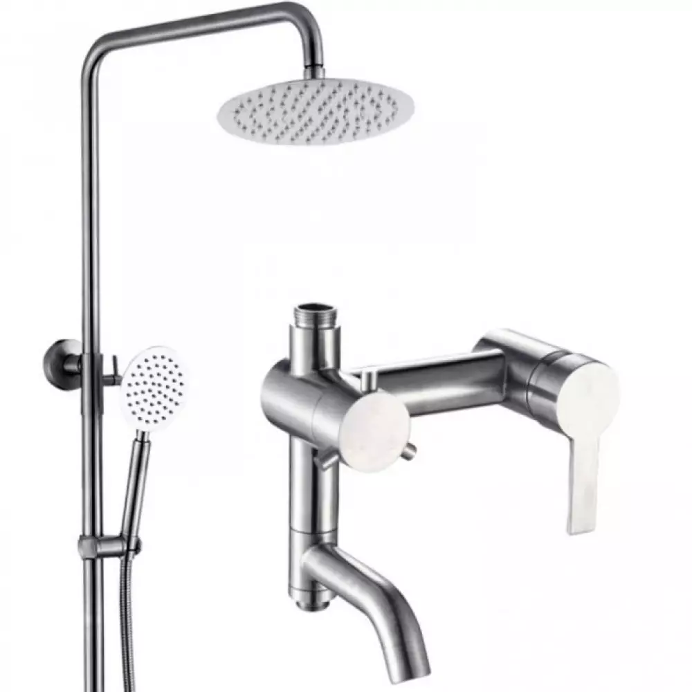 Душевая стойка Dikalan B9065 3-х функциональная, сатин