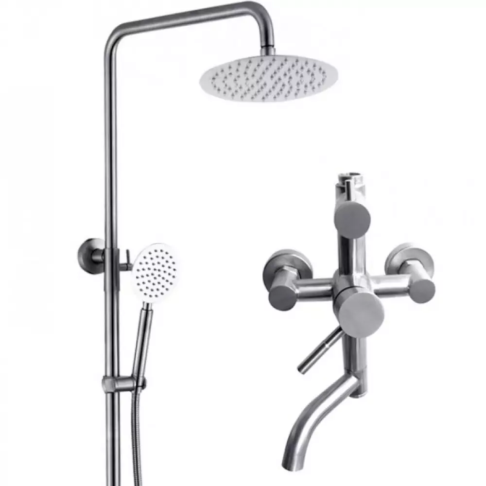 Душевая стойка Dikalan B9063 3-х функциональная, серый