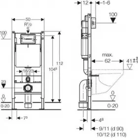 Инсталляция для унитаза Geberit Duofix 458.126.001
