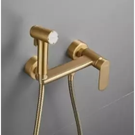 Гигиенический душ Haiba HB5519-5 со смесителем брашированное золото