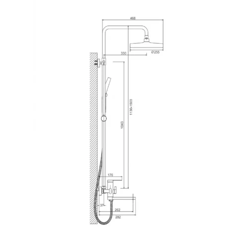 Душевая система Belz B24813-7 черный