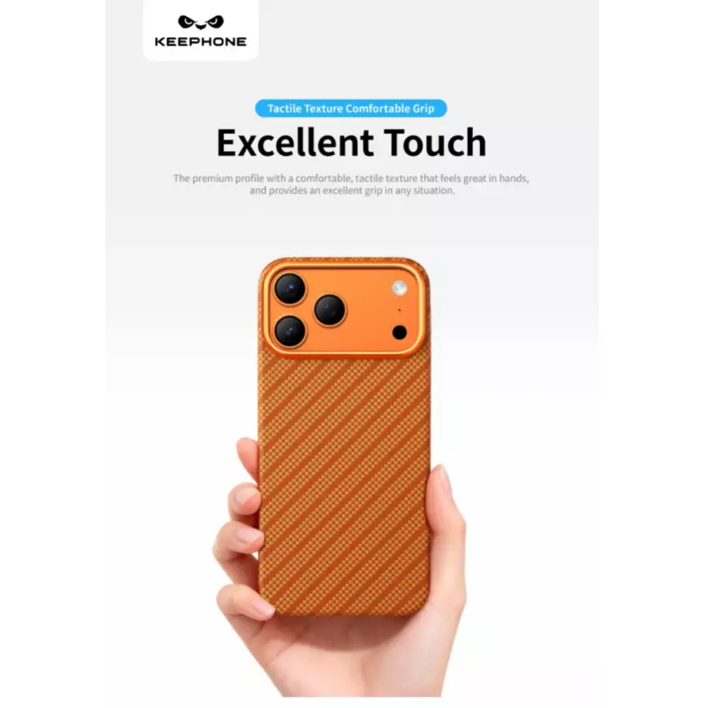 Чехол Keephone Kevlar Robin MagSafe iPhone 17 Pro оранжевый