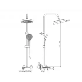 Душевая система Haiba HB24553-5 золотой
