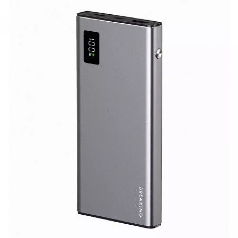 Внешний аккумулятор Breaking Metallica 10000 mAh,  22,5W, 2PD,+QC3.0 Графит