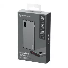 Внешний аккумулятор Breaking Metallica 10000 mAh,  22,5W, 2PD,+QC3.0 Графит