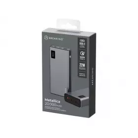 Внешний аккумулятор Breaking Metallica USB-A+2USB-C 20000 mAh,  22,5W, PD, QC 3.0, LED Графит 27202