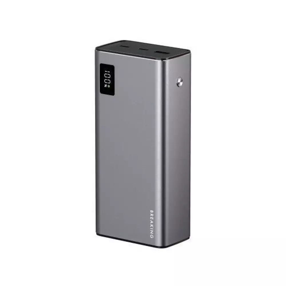 Внешний аккумулятор Breaking Metallica USB-A+2USB-C 30000 mAh,  22,5W, PD, QC 3.0, LED Графит 27206