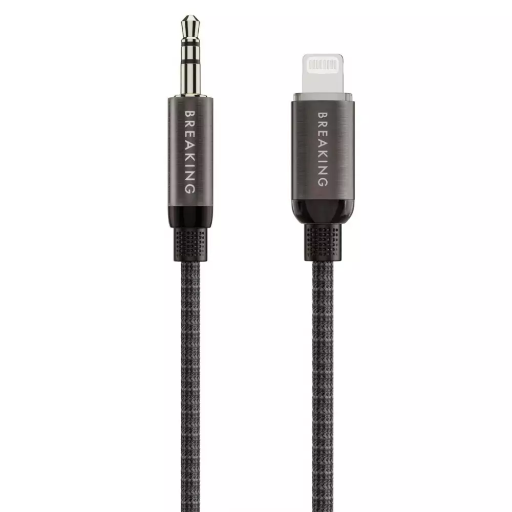 Кабель AUX Breaking Graphite, Lightning-AUX 1м (Черный) 24115