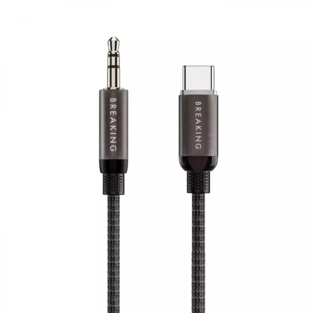 Кабель AUX Breaking Graphite, USB-C-AUX 1м (Черный) 24116