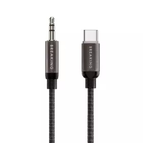 Кабель Breaking Graphite K42, USB-C-AUX 1м (Черный) 21745
