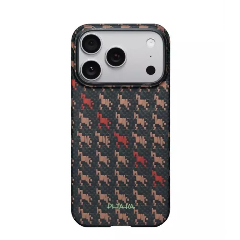 Чехол  Pitaka Happiness Rides iPhone 17 Pro Max коричневый