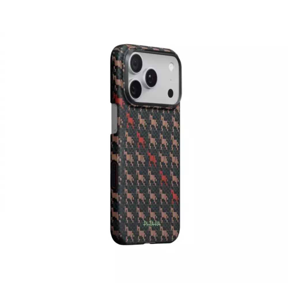 Чехол  Pitaka Happiness Rides iPhone 17 Pro коричневый