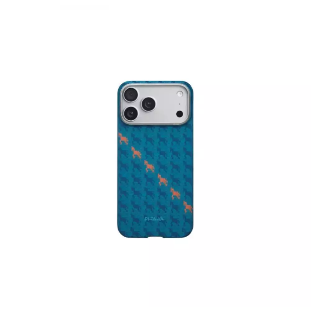 Чехол  Pitaka Happiness Rides iPhone 17 Pro синий