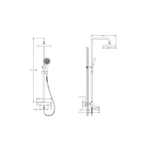 Душевая система Haiba HB24836-5 брашированное золото